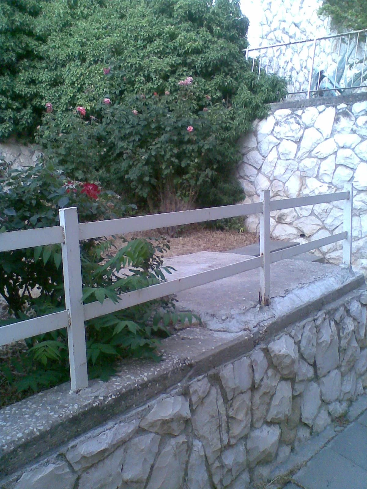 הבמה הבנויה ולוח הבטון שמעל מערת הקבורה בתלפיות